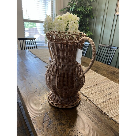 Coastal Large Rattan Vase Natural - Threshold NEW - Picture 4 of 6